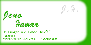 jeno hamar business card